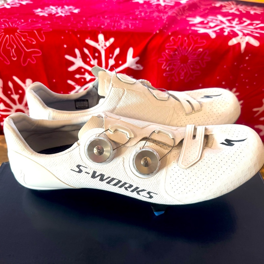 New never worn Specialized S-Works 7 Rd Road shoes clipless mens US10.25, UK43.5